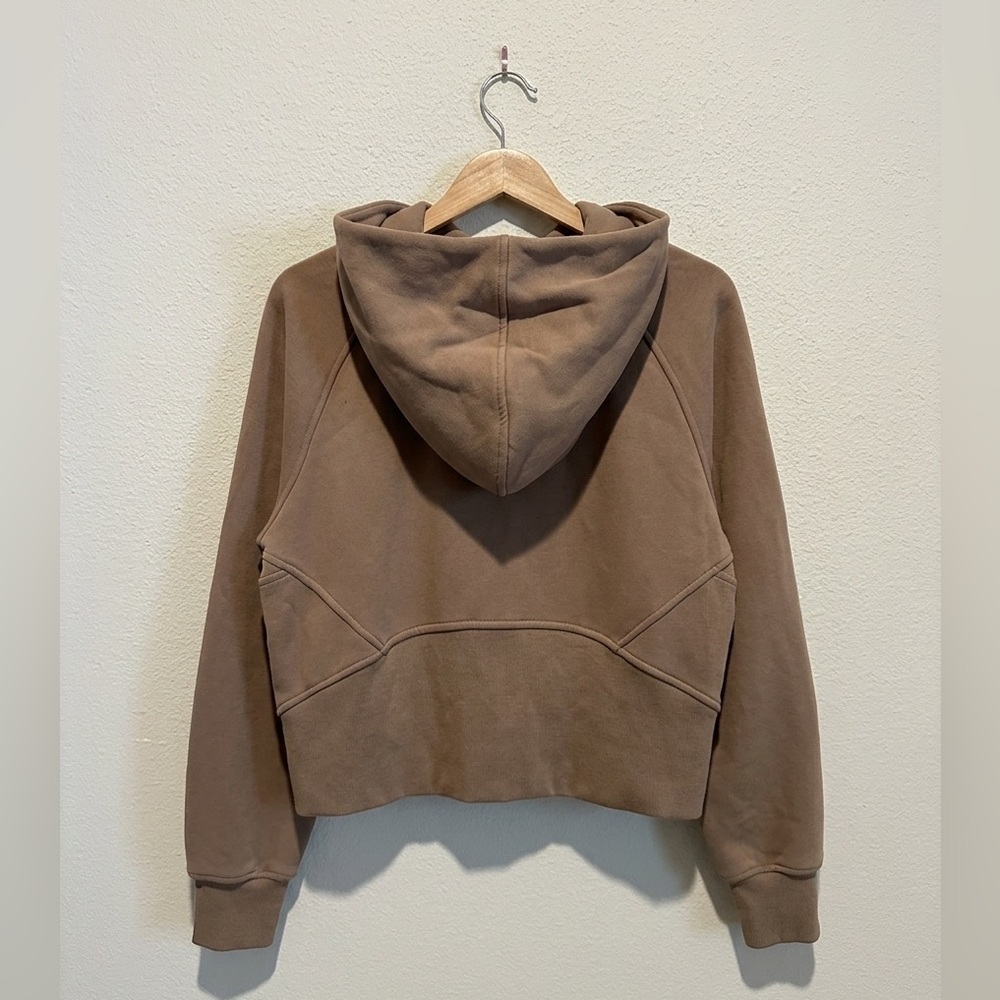 Trendy Queen Cropped Mocha Brown Super Soft Zip-Up Hoodie NWOT - Picture 2 of 3